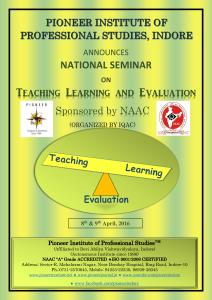 National Seminar sponsored By NAAC